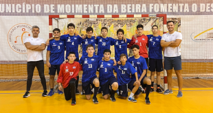 Equipa Sub-16 da Escola de Andebol de Moimenta da Beira na 2ª fase do Campeonato Nacional