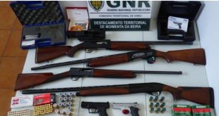 Moimenta da Beira: GNR deteve homem por posse de armas e munições proibidas