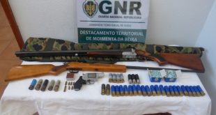 Tabuaço: GNR deteve um homem por posse ilegal de armas